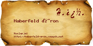 Haberfeld Áron névjegykártya